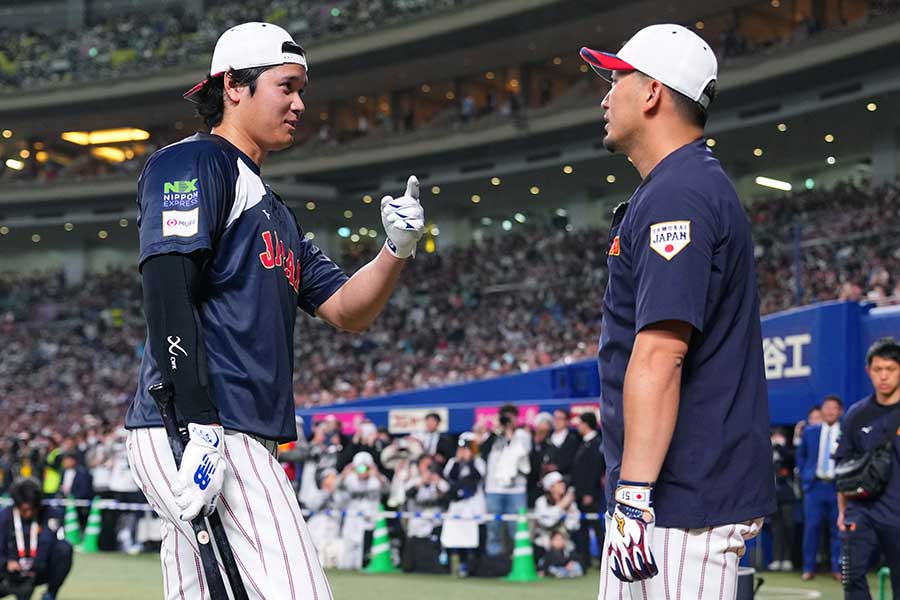 侍ジャパンに合流した大谷翔平(左)と鈴木誠也【写真:Getty Images】
