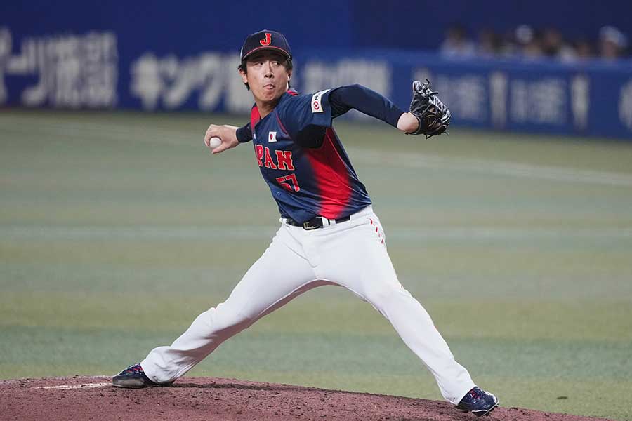 中日相手に登板し、2回2安打無失点だった北山【写真:小林靖】