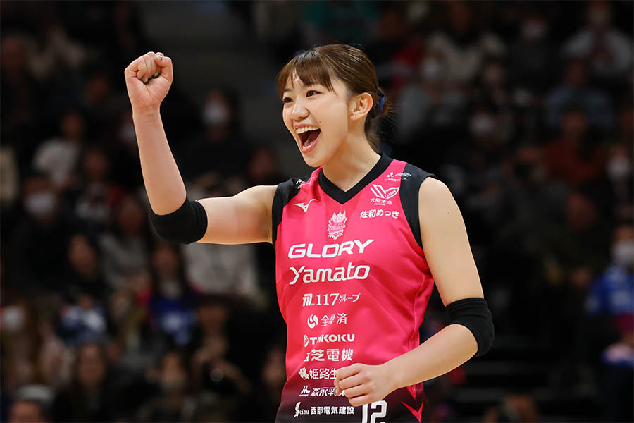 SVリーグ女子オールスターゲームに出場した野中瑠衣【写真：YUTAKA/アフロスポーツ】