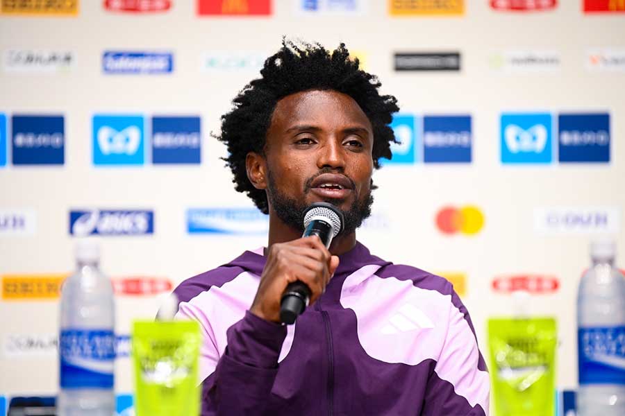 会見に参加したタデセ・タケレ【写真：中戸川知世】