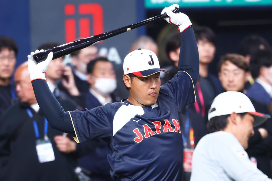 侍ジャパンに合流した岡本和真【写真： 加治屋友輝】