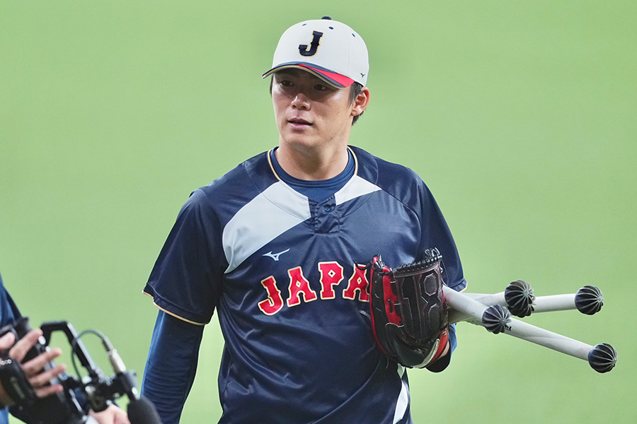 侍ジャパンの山本由伸【写真：小林靖】