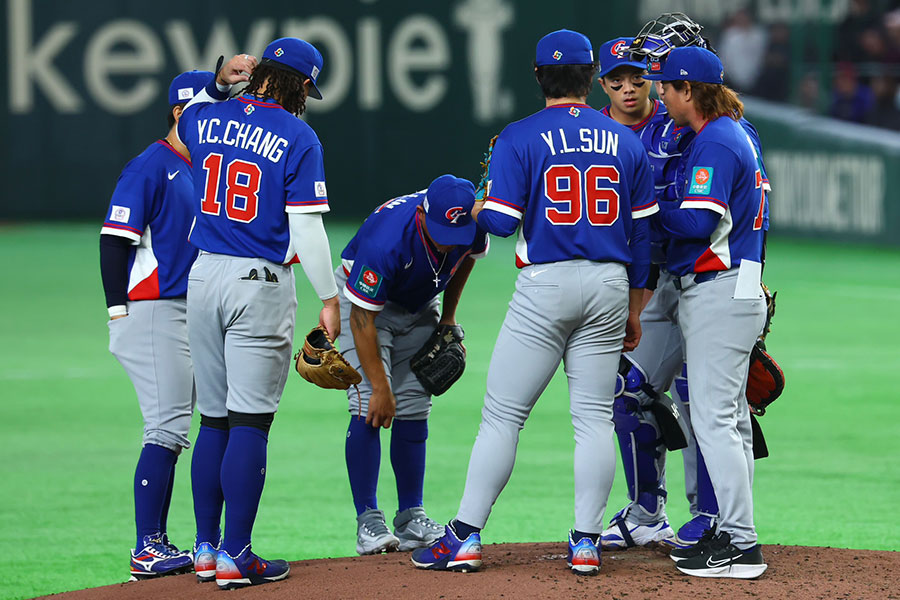 WBCの初戦で敗れた台湾代表【写真： 加治屋友輝】