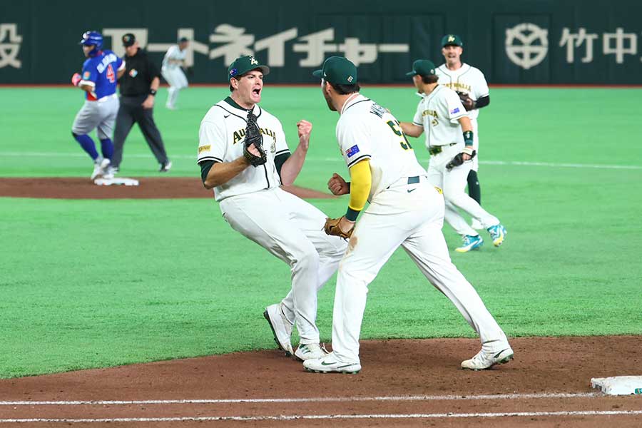1次ラウンド・プールCで台湾に勝利したオーストラリア【写真： 加治屋友輝】