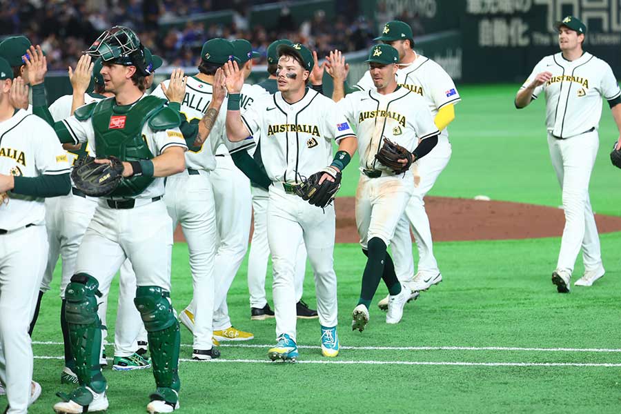 台湾に勝利したオーストラリア【写真： 加治屋友輝】
