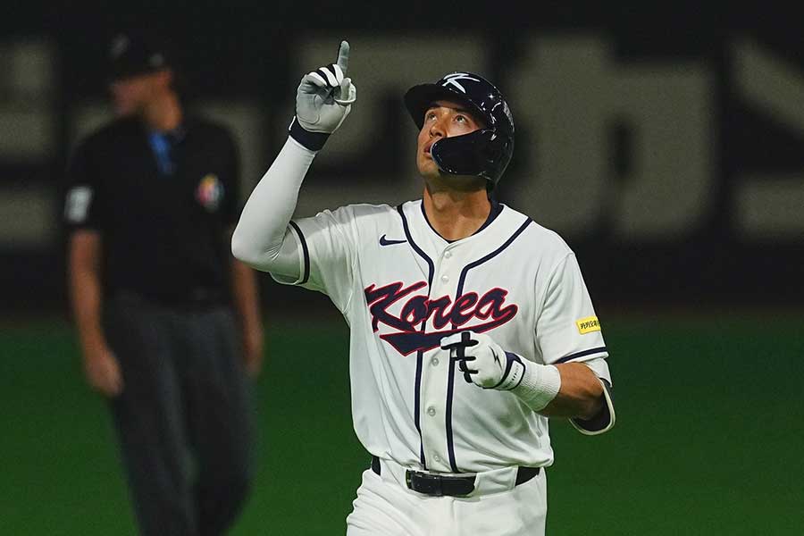 2本塁打を放った韓国代表のシェイ・ウィットコム【写真：荒川祐史】