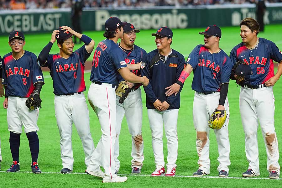 WBC初戦に勝利した侍ジャパン【写真：荒川祐史】