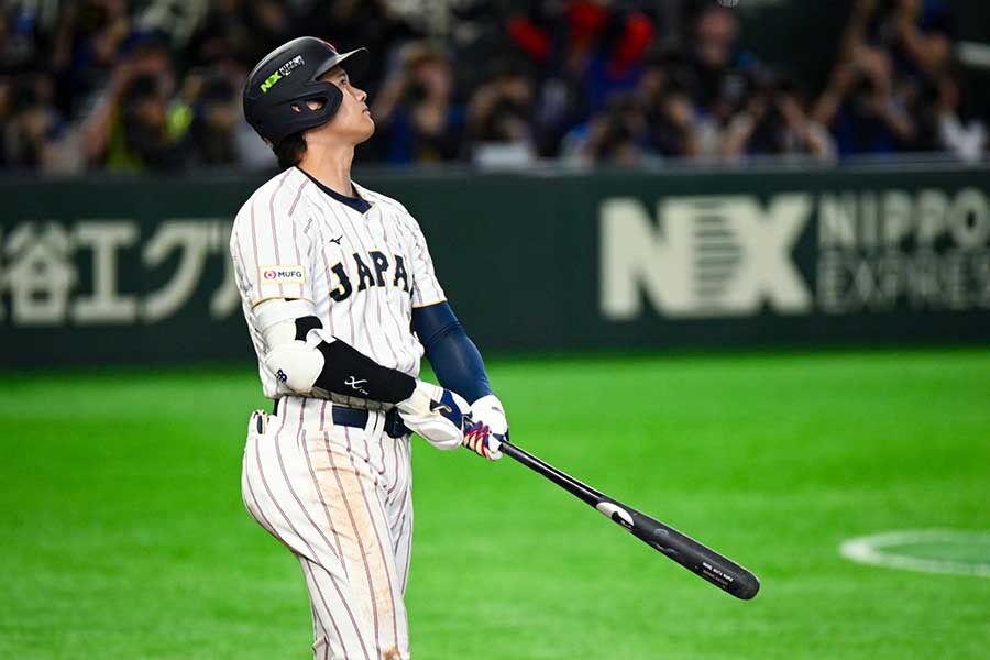 2試合連続の本塁打を放った侍ジャパンの大谷翔平【写真：中戸川知世】