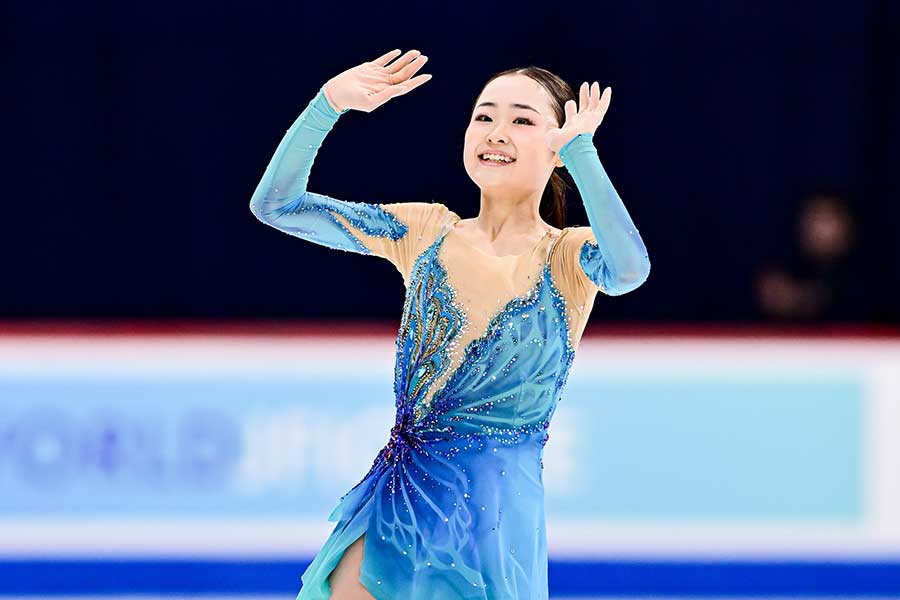 世界ジュニア選手権で優勝した島田麻央【写真：Raniero Corbelletti/アフロ】