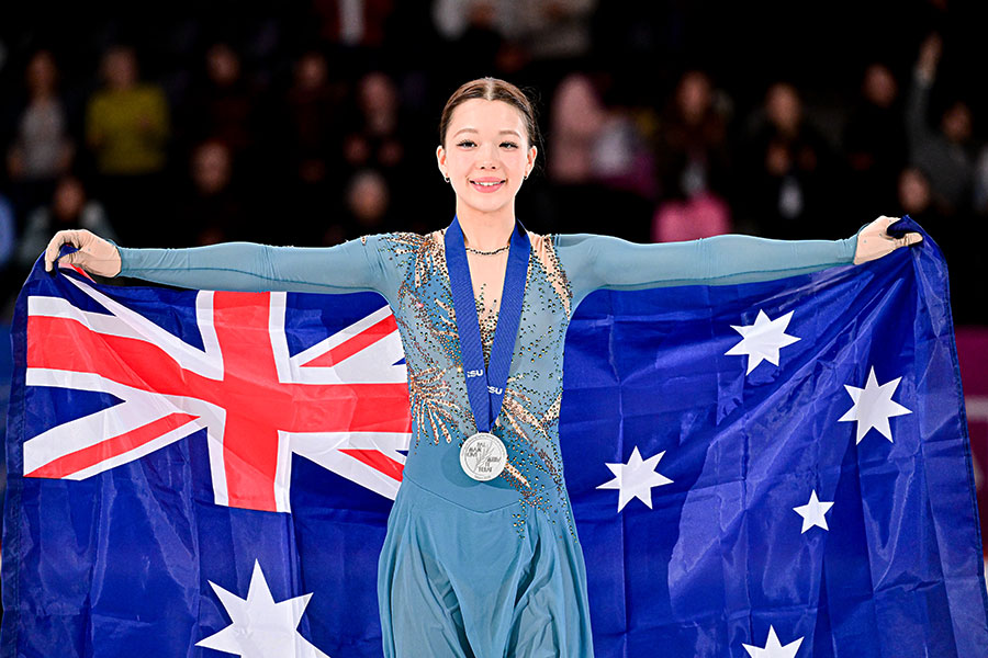 世界ジュニア選手権で2位に入ったハナ・バース【写真：Raniero Corbelletti/アフロ】