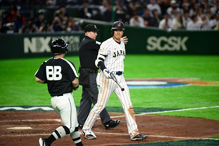 韓国戦に出場した大谷翔平【写真：中戸川知世】