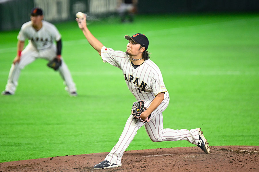 韓国戦で6三振を奪った伊藤大海【写真：中戸川知世】