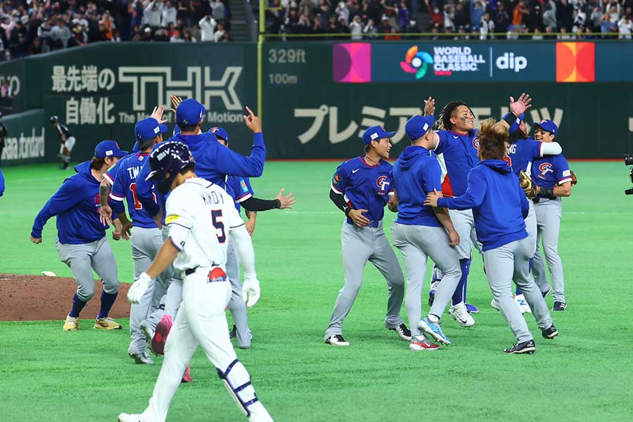 韓国に勝利した台湾代表【写真： 加治屋友輝】