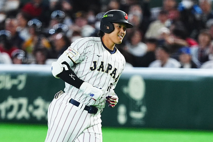 豪州戦に出場した大谷翔平【写真： 小林靖】