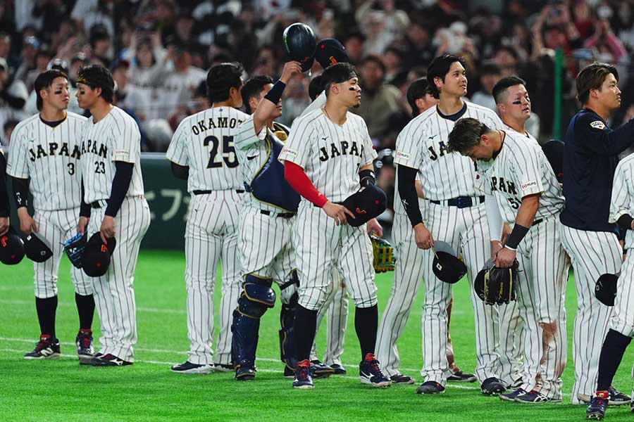 オーストラリアと対戦した侍ジャパン【写真：小林靖】