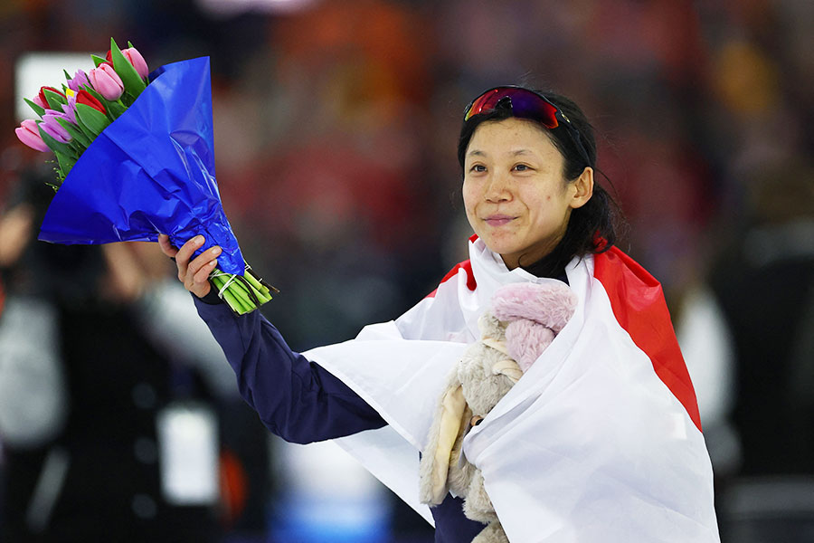現役引退の意向を示している高木美帆【写真：ロイター】