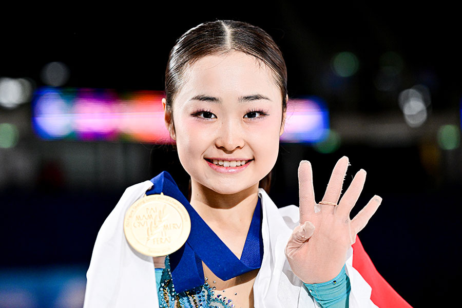 史上初の4連覇を達成した島田麻央【写真:Raniero Corbelletti/アフロ】