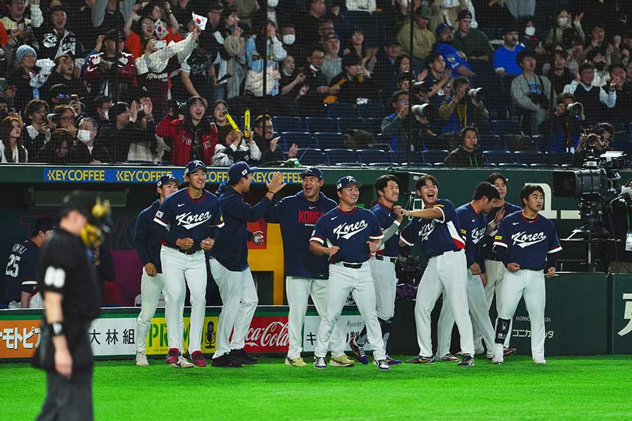 準々決勝進出が決定したWBC韓国代表【写真：小林靖】