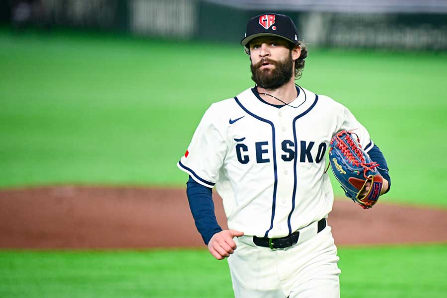チェコのオンジェイ・サトリア投手【写真：中戸川知世】