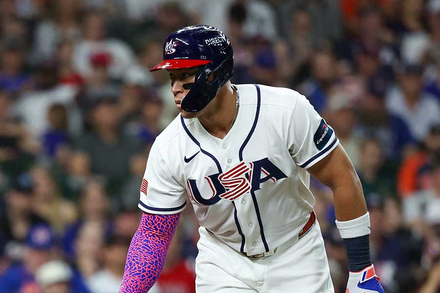 イタリア戦に出場した米国主将のアーロン・ジャッジ【写真：ロイター】