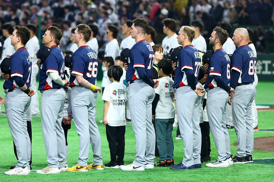 侍ジャパンと対戦したチェコ代表【写真：加治屋友輝】
