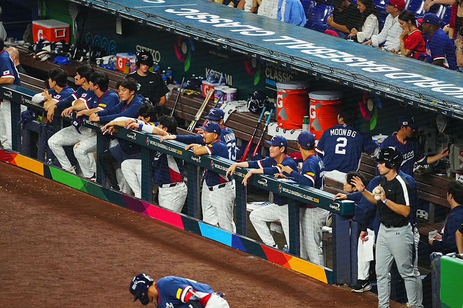 ドミニカ共和国に敗れた韓国ナイン【写真:荒川祐史】