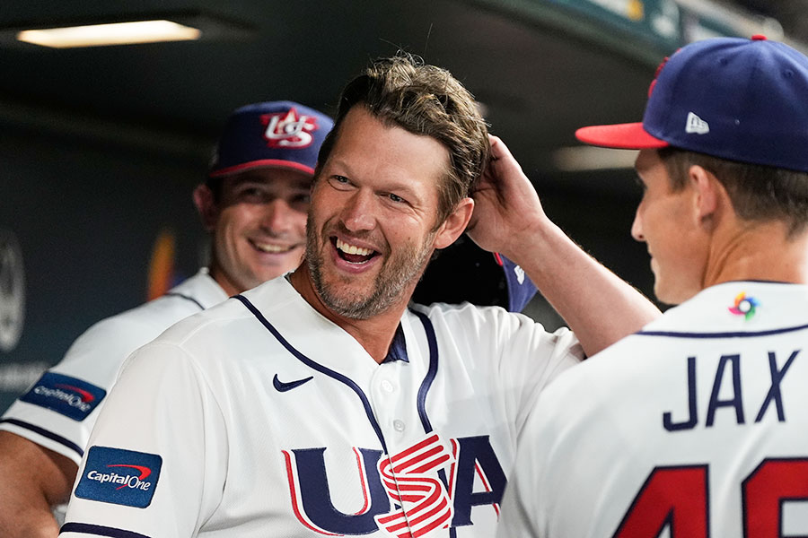 米国代表のクレイトン・カーショー【写真：AP/アフロ】