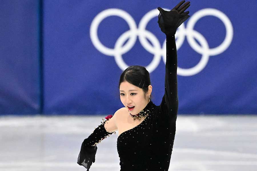 ミラノ・コルティナ五輪のフィギュアスケート女子で8位に入った韓国のイ・ヘイン【写真：エンリコ/アフロ】