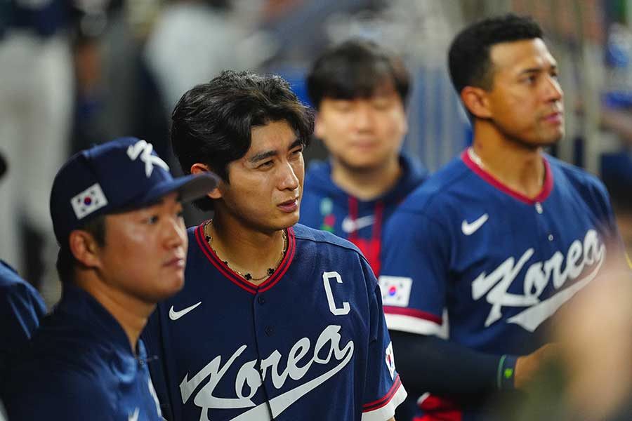 ドミニカ共和国に敗れた韓国【写真：荒川祐史】