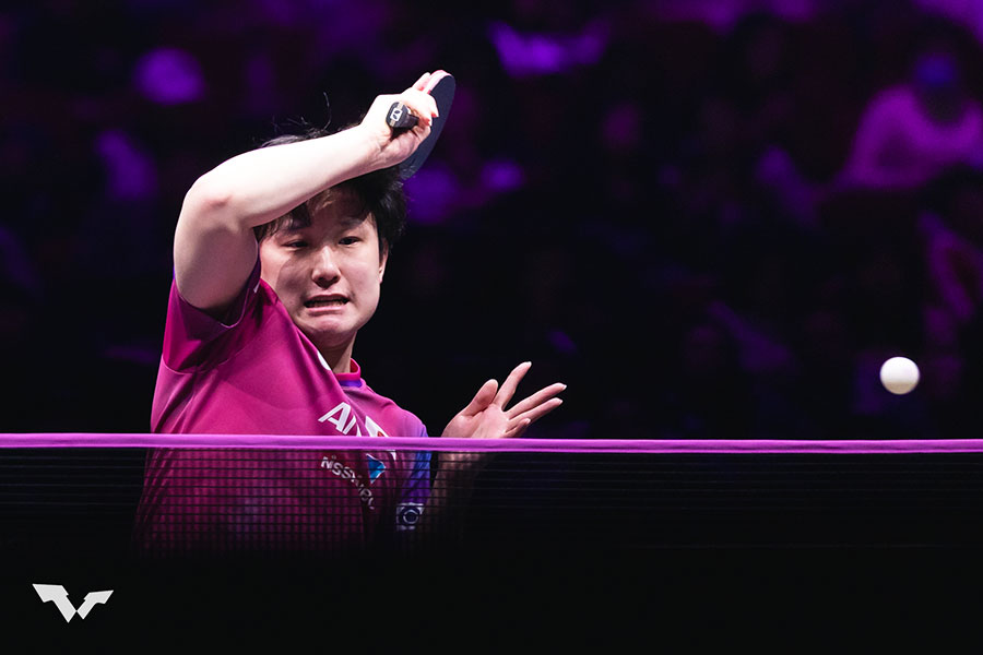 WTTチャンピオンズ重慶に出場した張本智和【写真：WTT提供】