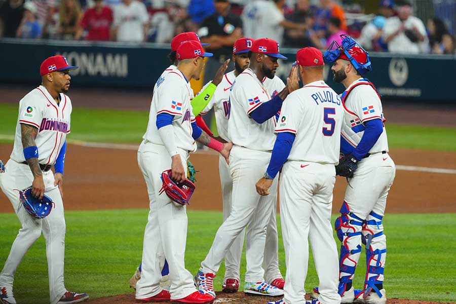 米国と対戦したドミニカ代表【写真：荒川祐史】