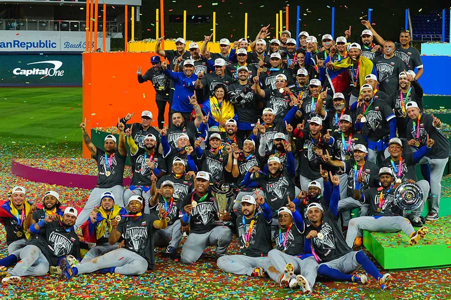 優勝したWBCベネズエラ代表【写真：荒川祐史】