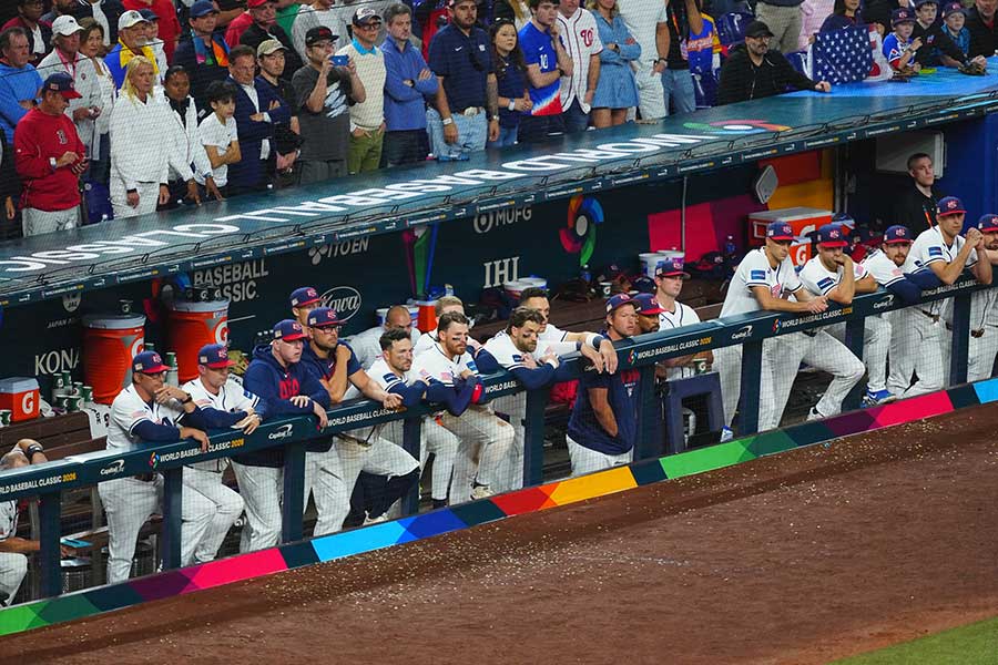 WBC決勝、ベネズエラに敗れ準優勝となった米国【写真：荒川祐史】