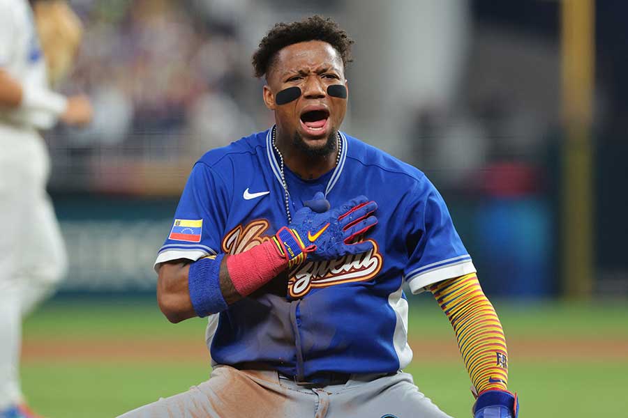 WBCで優勝したベネズエラ代表のロナルド・アクーニャJr.【写真：ロイター】