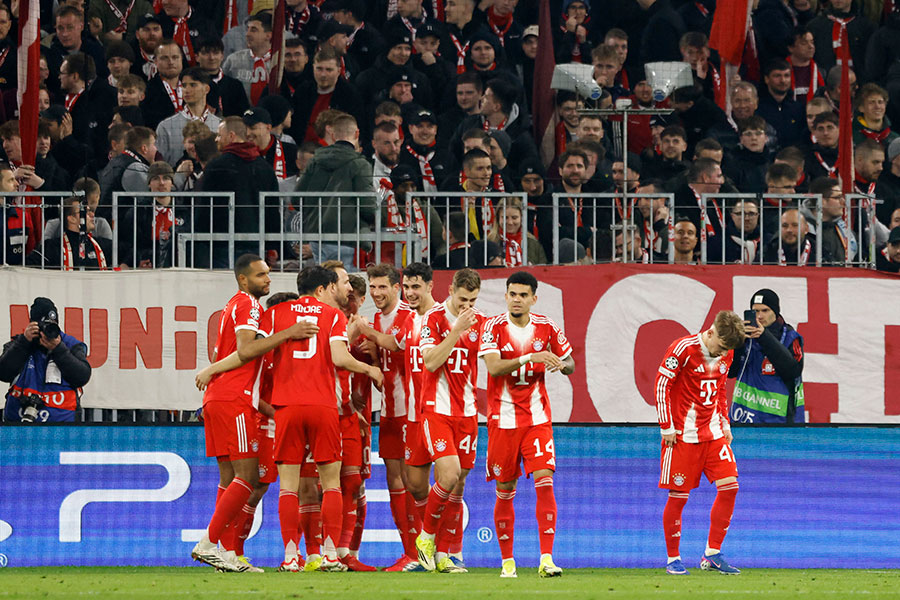 バイエルン・ミュンヘンの選手たち【写真：ロイター】
