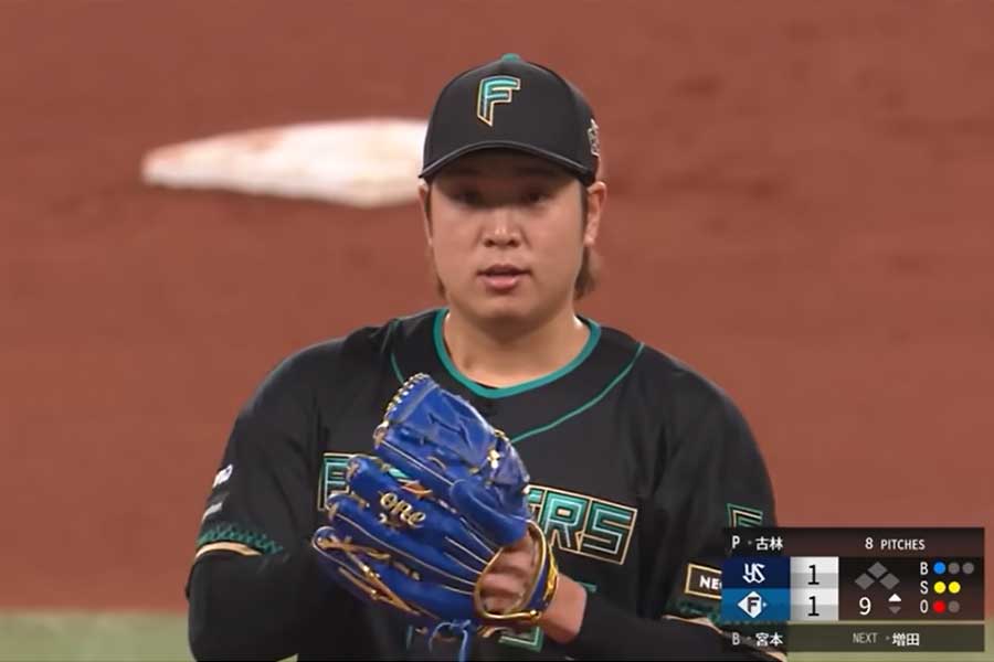 ヤクルト戦に登板した古林睿煬【画像:パーソル パ・リーグTV】