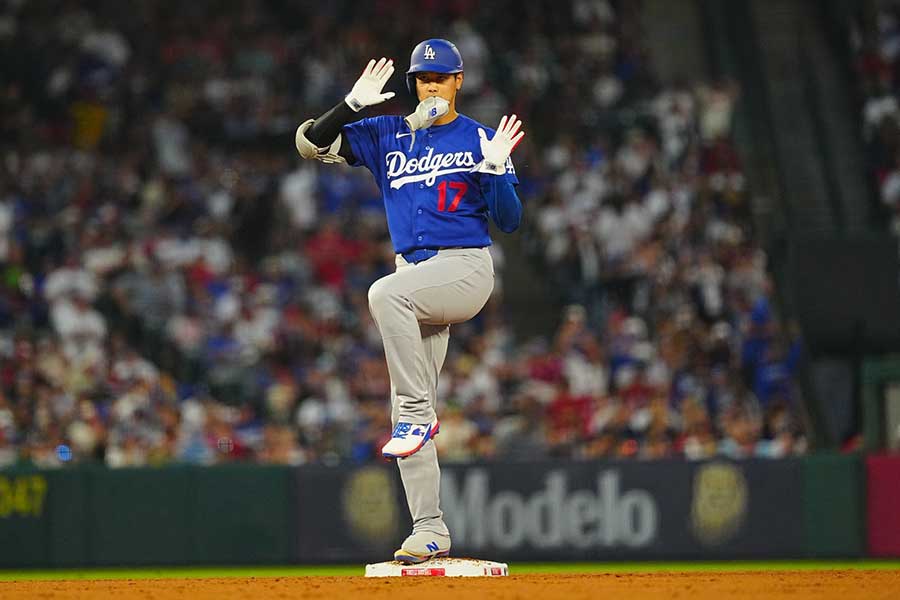 オープン戦に出場したドジャースの大谷翔平【写真:荒川祐史】