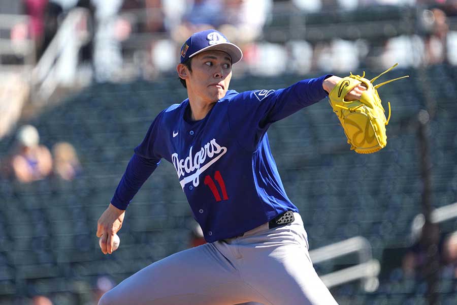 ドジャースの佐々木朗希【写真:ロイター】