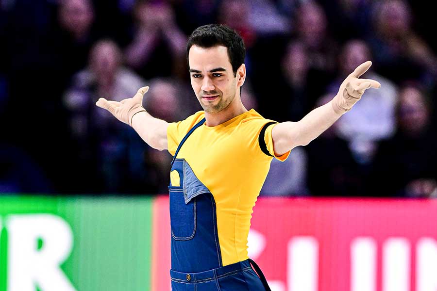フィギュアスケートの世界選手権に出場したトマス＝リョレンス・グアリノ・サバテ【写真：Raniero Corbelletti/アフロ】