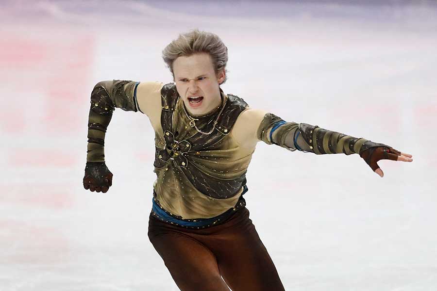 フィギュアスケートの世界選手権に出場したイリア・マリニン【写真：ロイター】