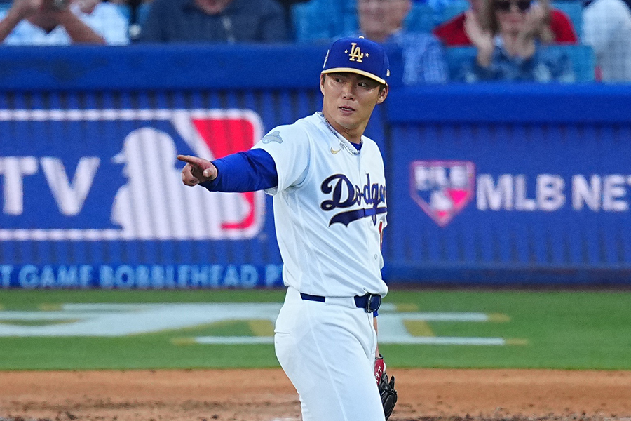 開幕戦に先発した山本由伸【写真：荒川祐史】