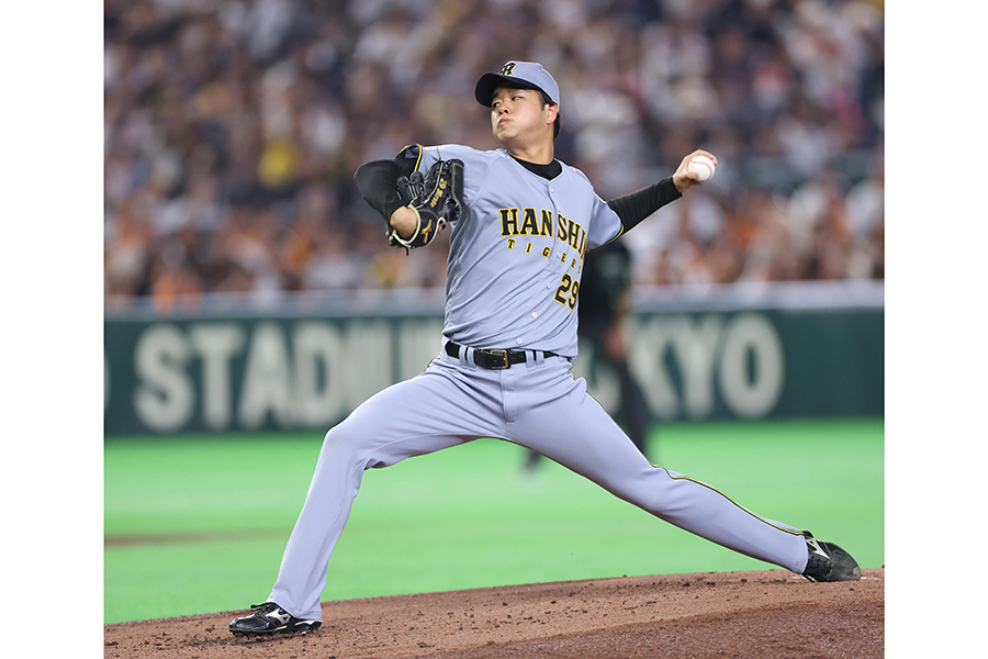 巨人戦に先発し、完封勝利した高橋遥人【写真：産経新聞社】