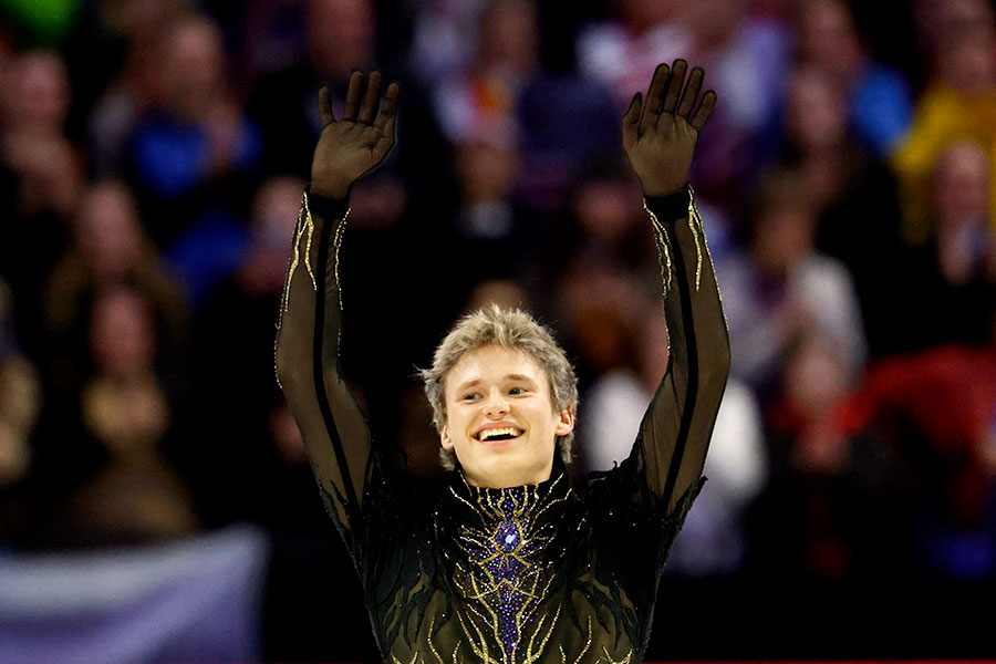 世界選手権で3連覇を達成したイリア・マリニン【写真:ロイター】