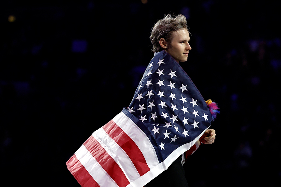 3連覇を達成したイリア・マリニン【写真:ロイター】