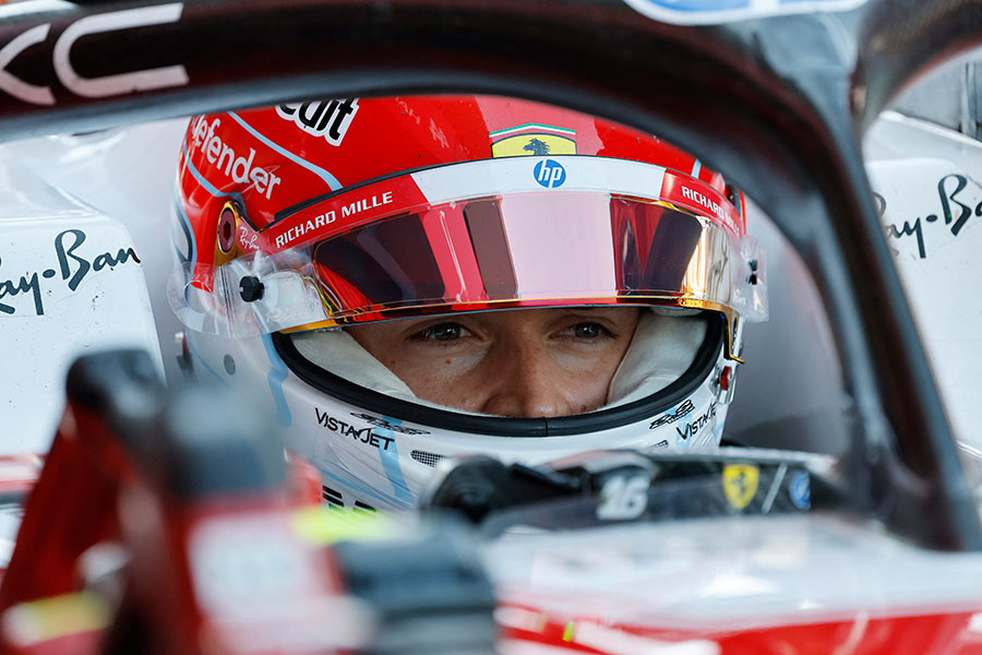 日本グランプリに出場したフェラーリのシャルル・ルクレール【写真：ロイター】