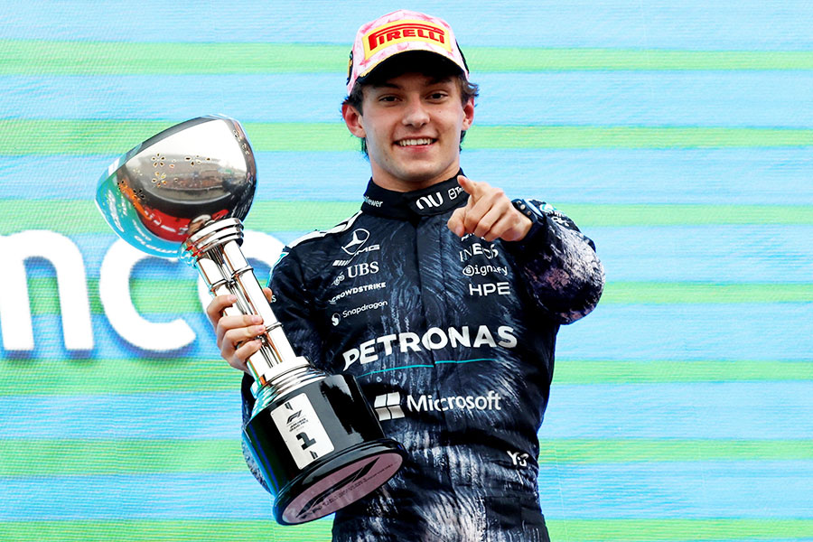 日本グランプリで優勝したキミ・アントネッリ【写真：ロイター】