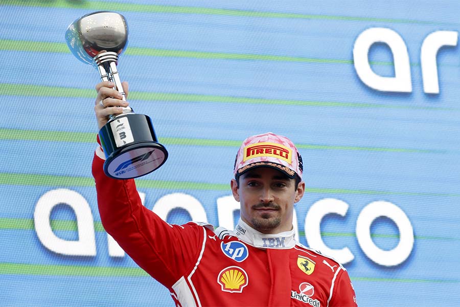 F1日本GPで3位に入ったフェラーリのルクレール【写真：ロイター】