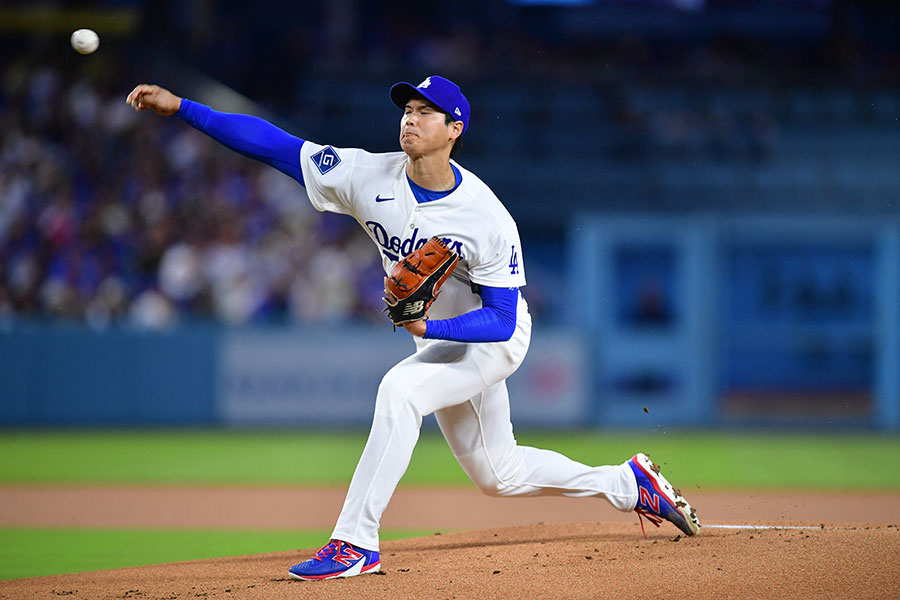 本拠地ガーディアンズ戦に先発したドジャースの大谷翔平【写真：ロイター】