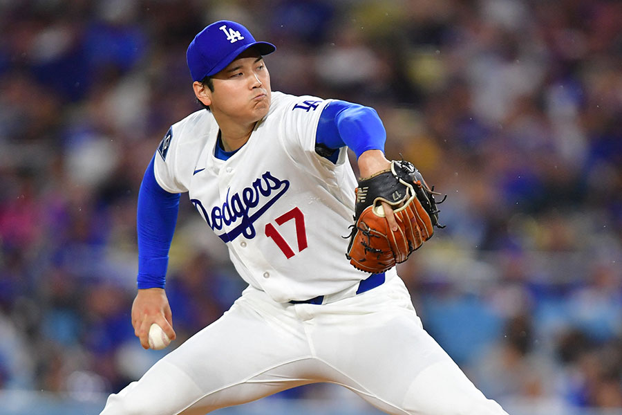 ガーディアンズ戦に先発したドジャースの大谷翔平【写真：ロイター】