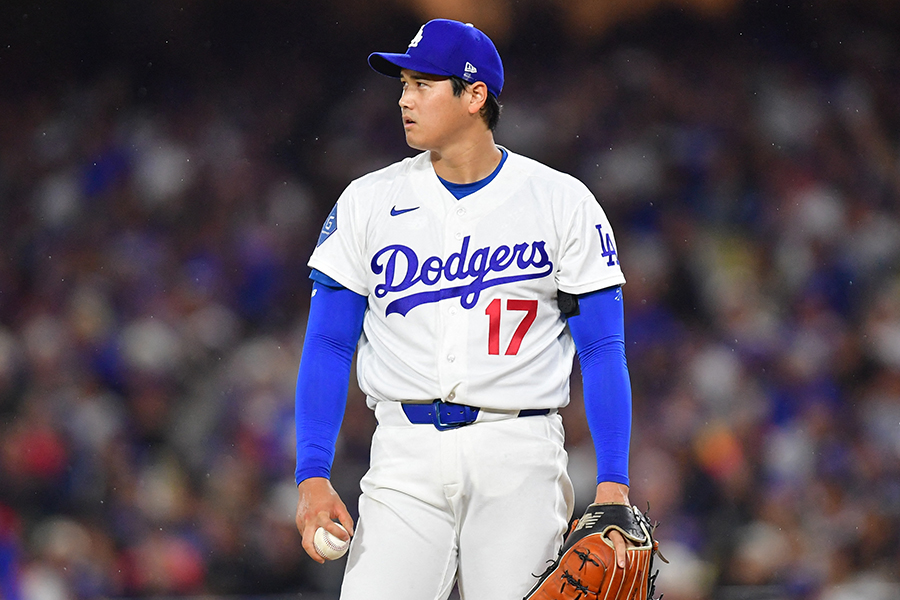 今季初勝利を挙げたドジャースの大谷翔平【写真：ロイター】